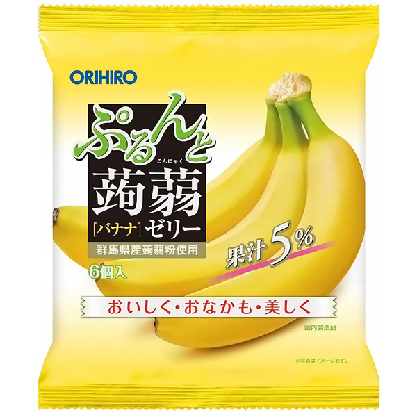Health Orihiro Желе КОННЯКУ, банан, порционное, 120г. (255880)