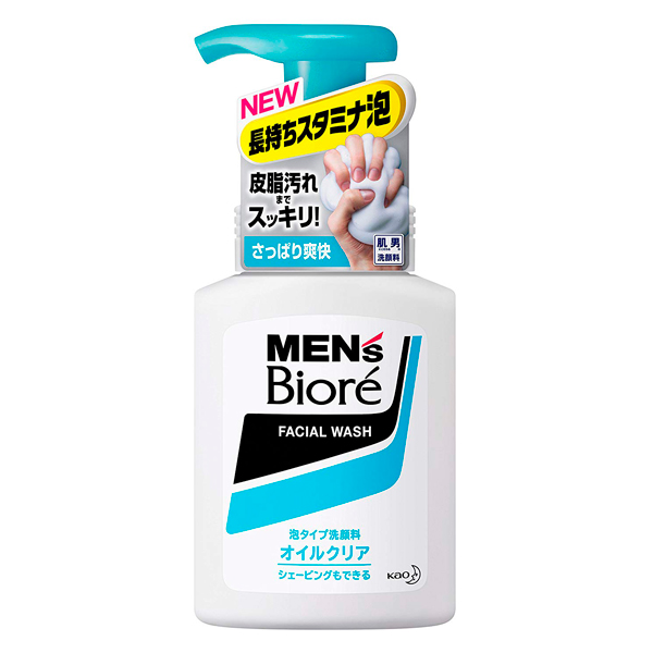 Kao Mens «Biore» Мужская пенка для умывания и бритья с ароматом  ментола ,профилактика акне, 150 мл. (258373)