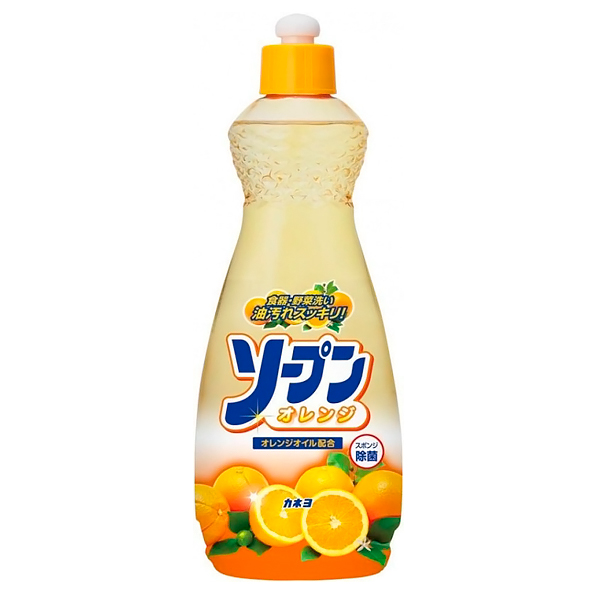 Kaneyo - Средство для мытья посуды, овощей и фруктов с ароматом апельсина, бутылка 600 мл. (270913)