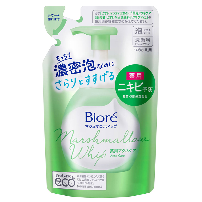 KAO Biore Пенка для умывания лица-профилактика акне с освежающим ароматом цветочной зелени, см/б 130 мл. (276254)