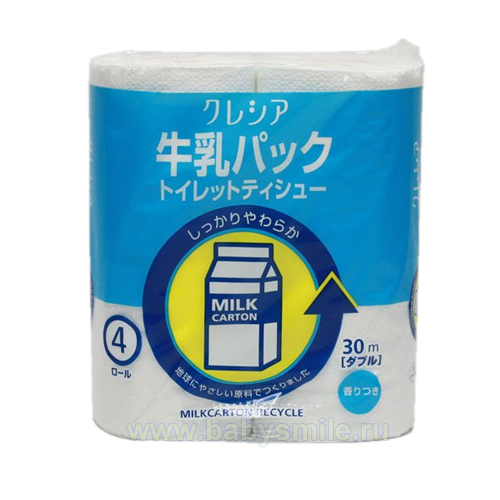 Crecia «Scottie» - Туалетная бумага из переработанной целлюлозы с легким ароматом, двухслойная, 4х30 м. (277208)