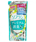LION "Soflan" Premium Deodorant Plus Кондиционер для белья с дезодорирующим эффектом, фруктово-травяной аромат, з/б 450 мл. (283157)