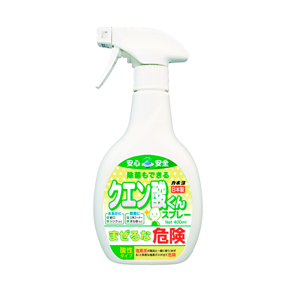 Kaneyo - Чистящее средство на основе лимонной кислоты для кухонной мебели, туалета, зеркал, устранения запаха табака, экологичный продукт, спрей 400 мл. (290485)