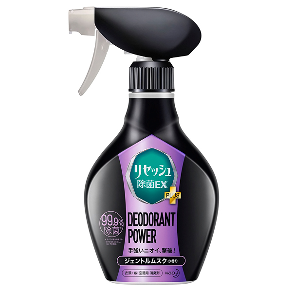 КAO Resesh Суперэффективный дезодорант-нейтрализатор неприятных запахов с одежды,мускус,360 мл.(335425)