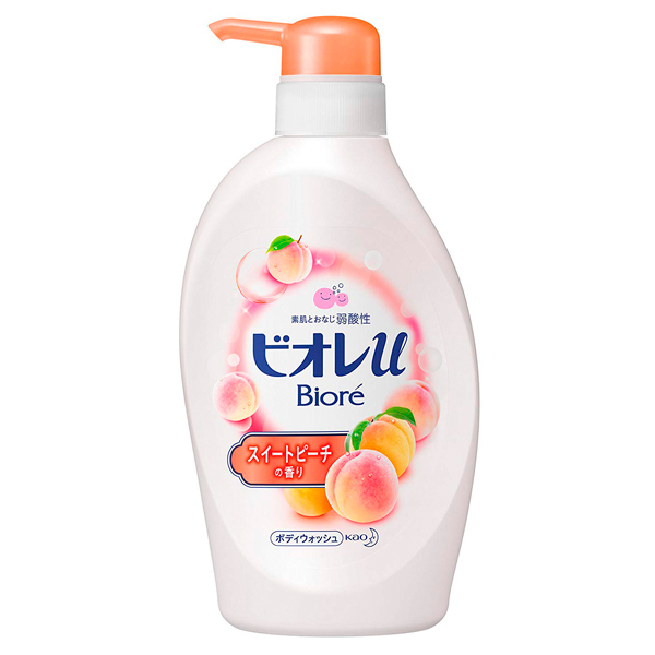 КАО Biore- Гель для душа с сочным ароматом персика, 480 мл.(336446)