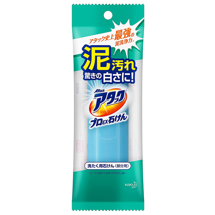 КAO Attack Pro EX Хозяйственное мыло для удаления стойких загрязнений, цитрусовый аромат, з/б, 80г (346902)