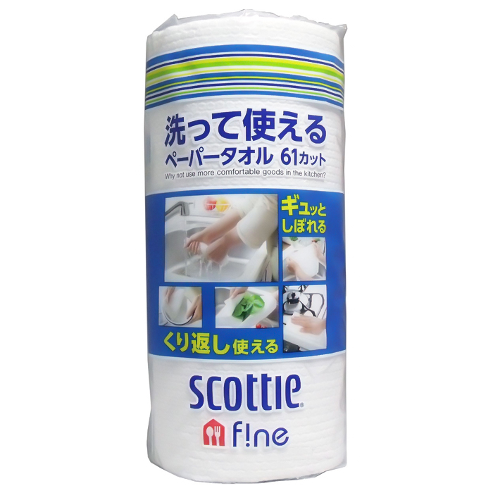 CRECIA Бумажные кухонные полотенца Scottie Fine (можно использ. для мытья и выжимать),рулон 61 лист. (353308)
