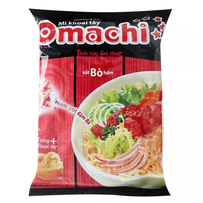 Omachi Яичная лапша быстрого приготовления со вкусом ребрышек, 80 г. (368104)