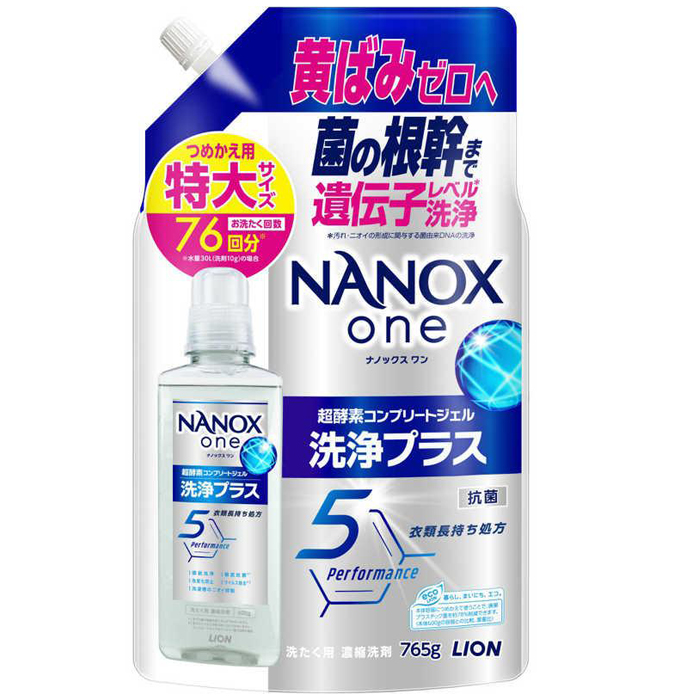 Lion Nanox One Standard Жидкое средство для стирки сильнозагрязненного белья, см/б 765 мл. (375371)