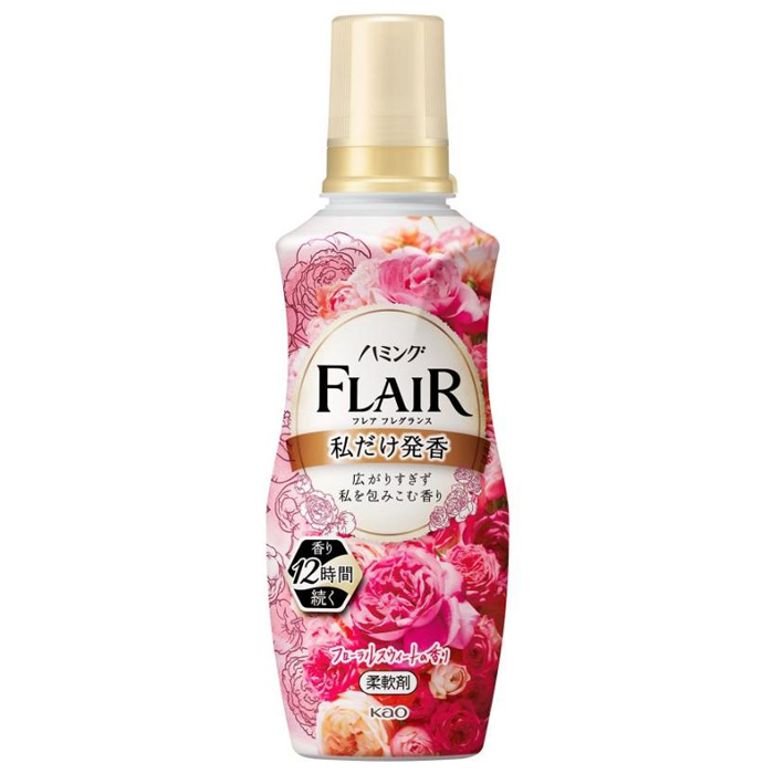 KAO Flair Fragrance Кондиционер для белья с антибактер. эффек., сладкий цветоч. аромат, 520 мл. (407429)