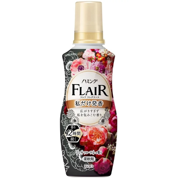 KAO "Flair Fragrance" Кондиционер для белья с антибактериальным эффектом, нежный цветочный аромат, 520 мл. (407504)