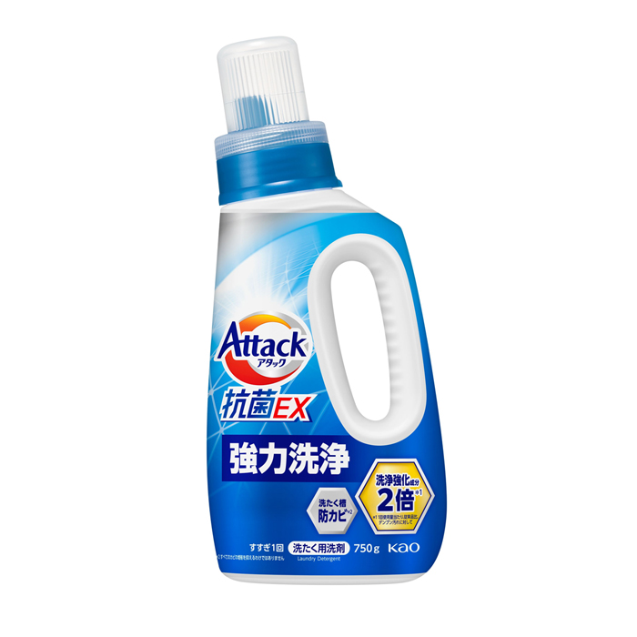 KAO «Attack» BIO EX - Высокоэффективный гель для стирки белья с биоэнзимами, бутылка 750 гр. (451149)