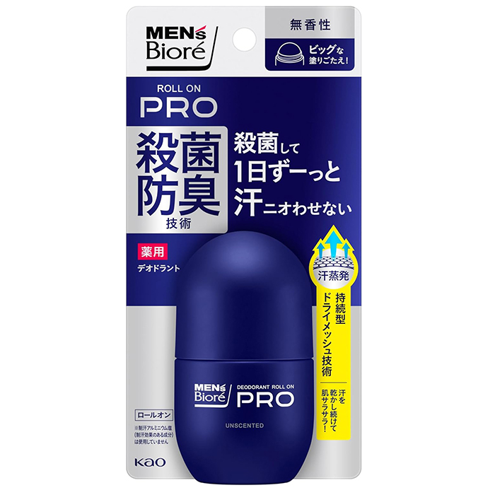 КAO Mens Biore Deodorant Z Шарик. дезодорант-антиперспир. с антибакт. эффектом, без аром., 55 мл. (451729)