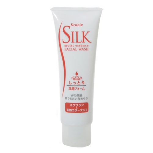 Kracie «Silk» - Пенка для умывания лица с природным коллагеном и скваланом, туба 110 гр. (606426)