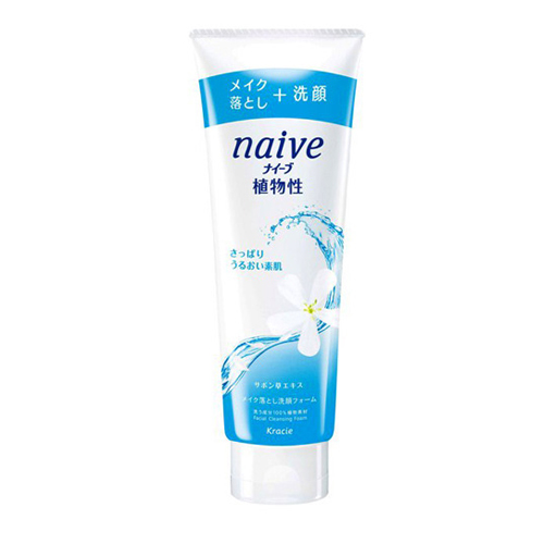 Kracie «Naive» - Пенка для снятия макияжа с экстрактом мыльнянки и шалфея, туба 190 г. (607430)