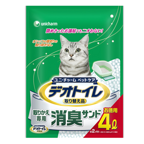 Unicharm «DeoToilet» - Наполнитель для кошачьего туалета, на неделю, мягкая упаковка 4 л (613375)