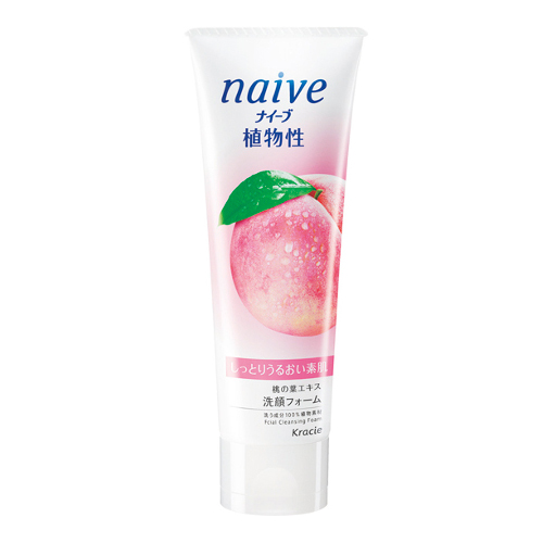 Kracie «Naive» - Пенка для умывания лица с экстрактом листьев персика, туба 110 гр. (673817)