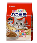 Unicharm «Cat Genki» - Сухой корм для кошек Тунец, белая рыба и курица с овощами, мягкая упаковка 350 г. (678220)