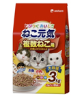 Unicharm «Cat Genki» - Сухой корм в большой упаковке, для нескольких кошек «Курица с тунцом», упаковка 3,0 кг. (689745)