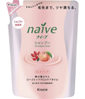 Kracie «Naive» - Шампунь для нормальных и сухих волос с экстрактом шиповника и листьев персика, запасной блок 400 мл. (715913)