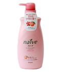 Kracie «Naive» - Кондиционер для поврежденных сухих волос с экстрактом листьев персика и маслом шиповника, диспенсер 550 мл. (716019)