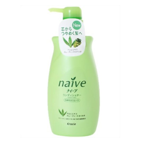 Kracie «Naive» - Кондиционер для нормальных волос с экстрактом алоэ и зеленого винограда, диспенсер 550 мл. (716026)