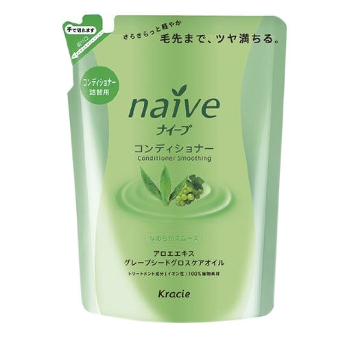 Kracie «Naive» - Кондиционер для нормальных волос с экстрактом алоэ и зеленого винограда, запасной блок 400 мл. (716125)