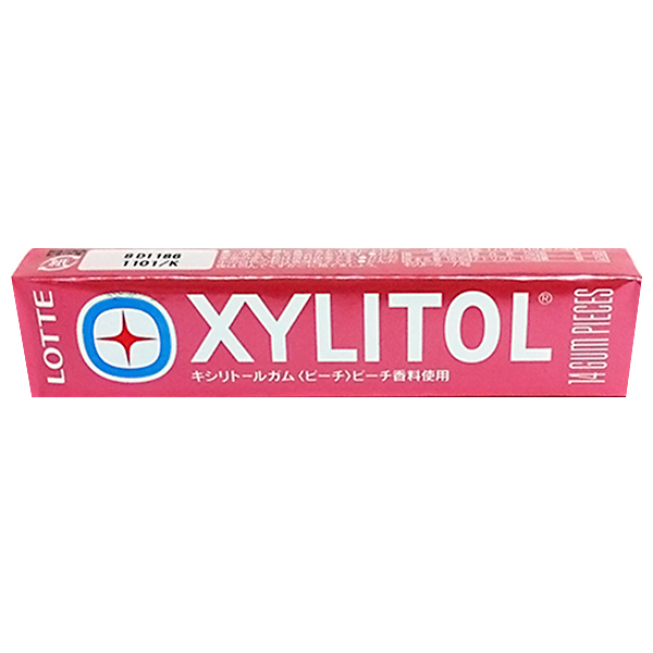 Lotte Xylitol Gum Peach Жевевательная резинка со вкусом персика, 21 гр (776997)