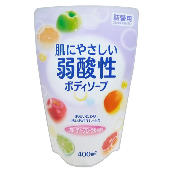 ROCKET SOAP Мягкое мыло для тела слабощелочное, с фруктово-цветочным ароматом, см/б 400 мл.(800888)