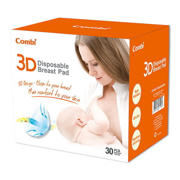 Combi - 3D Вкладыши для бюстгальтера одноразовые для кормящих мам, 30 шт. (311969)