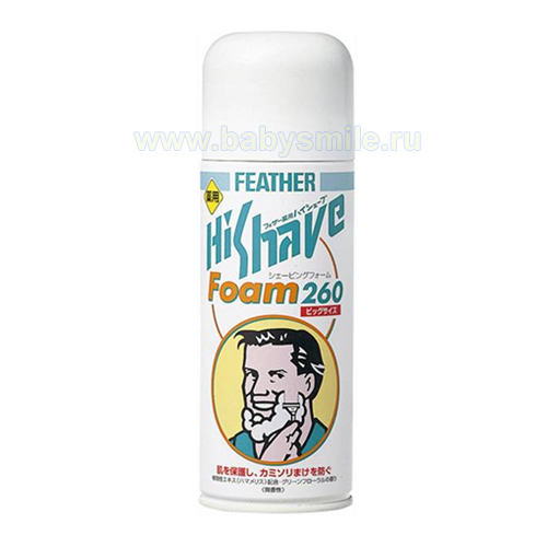 Feather «HiShave» - Пена для бритья с экстрактом гамамелиса с лечебным эффектом, 260 г. (833064)
