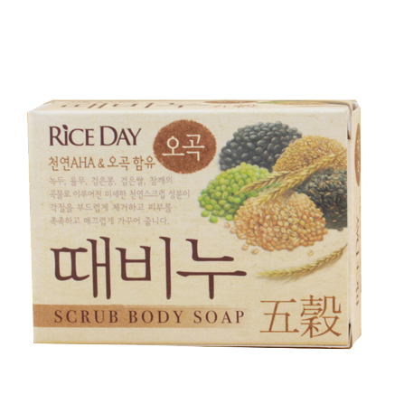 CJ Lion Скраб-мыло туалетное Rice Day с экстрактом пяти злаков, 100 гр. (615118)