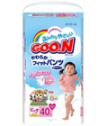 Японские трусики GOON для девочек- Big (12-20 кг) 40 шт (goon40_dev)