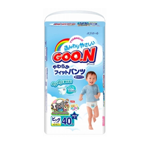 Японские трусики GOON для мальчиков - Big (12-20 кг) 40 шт (goon38)