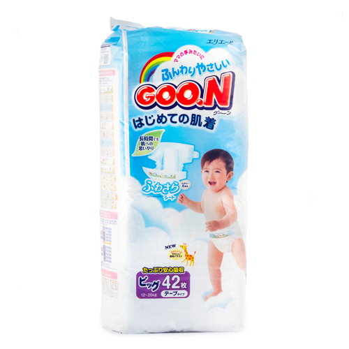 GOON - Японские подгузники с витамином Е - XL (12-20 кг) 42 шт.