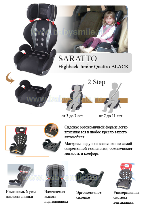 Ailebebe Saratto Highback Junior Quattro  (ALJ205)(205500)